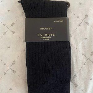 Talbots black trouser socks, one size, NWT